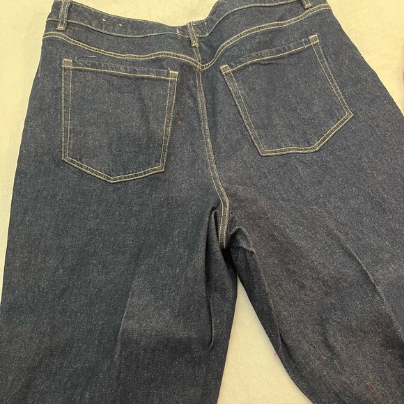 OUTFIT: Red Cable Knit Women's Sweater and Jeans with red cuff. - Picture 5 of 7